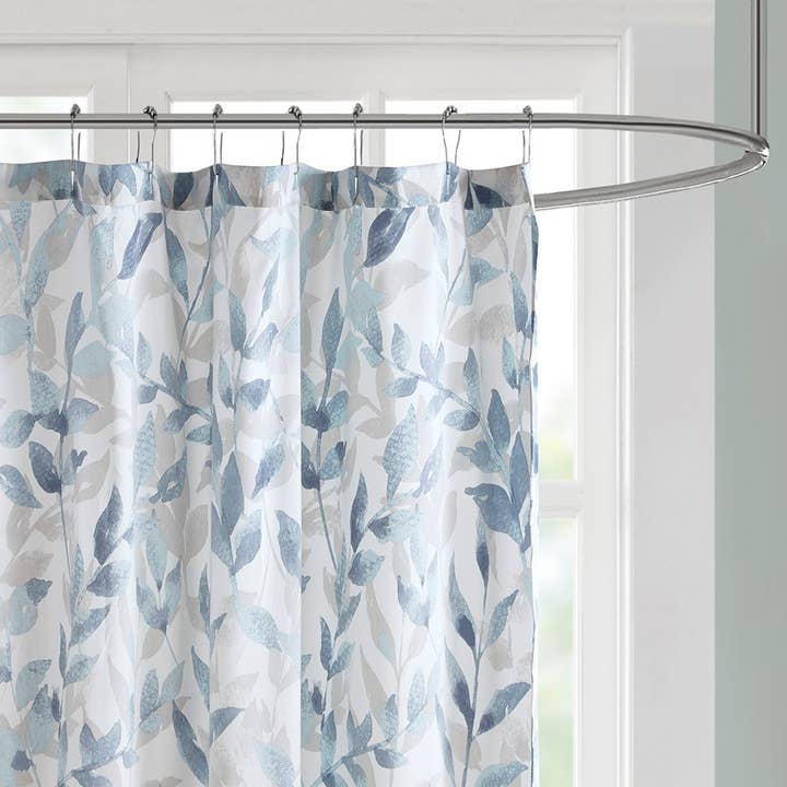 Blue Botanical Shower Curtain - SELFTRITSS