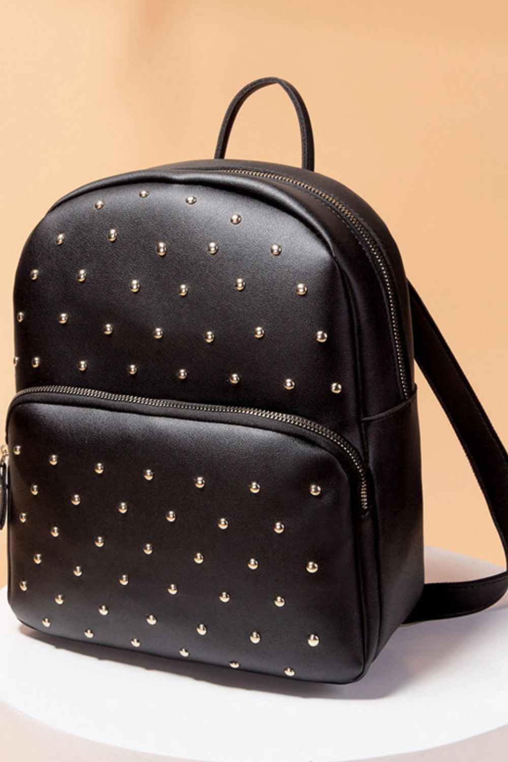 Studded PU Leather Backpack - SELFTRITSS