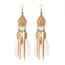 Feather earrings and pearl earrings - SELFTRITSS