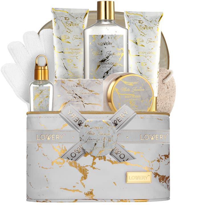 Mothers Day Gifts, White Jasmine Bath and Body Gift Set - SELFTRITSS