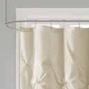 Contemporary Tufted Silky Shower Curtain, Ivory - SELFTRITSS