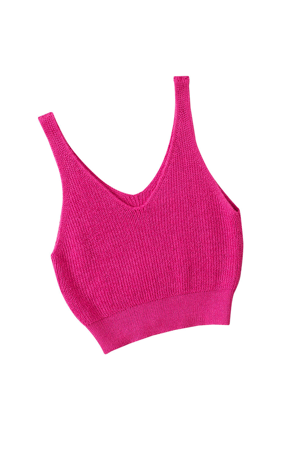 Rose Cropped Woolen Knit Vest - SELFTRITSS   