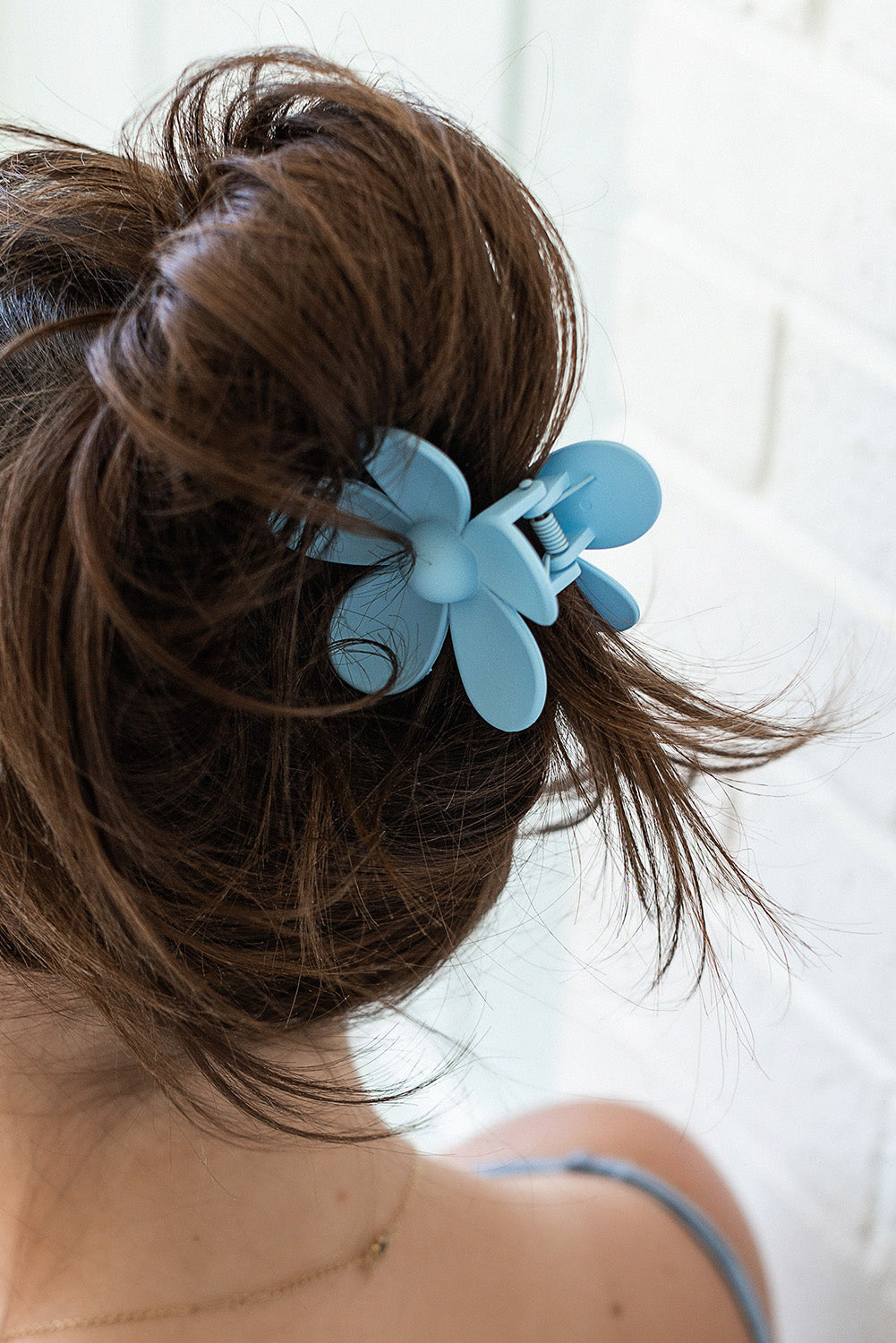Sky Blue Flower Hair Claw Clip - SELFTRITSS
