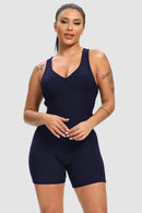 Crisscross Wide Strap Active Romper - SELFTRITSS