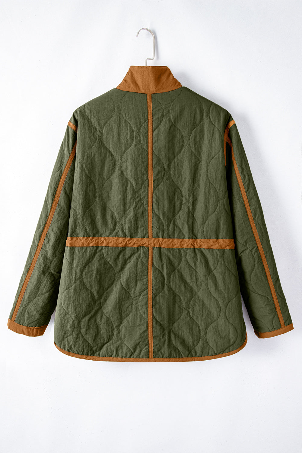 Green Stitching Quilted Drawstring Jacket - SELFTRITSS   