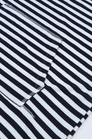 Stripe Kangaroo Pocket Drawstring Hoodie - SELFTRITSS