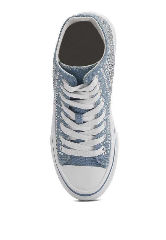 Asuka High Top Denim Sneakers - SELFTRITSS