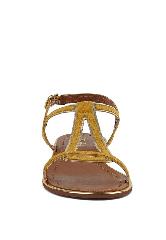 Feodora Flat Slip On Sandals - SELFTRITSS  