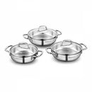 Perla Stainless Steel Omelet Set, Cooking Pots with Lids - SELFTRITSS