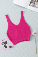 Rose Cropped Woolen Knit Vest - SELFTRITSS   