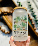 Crazy Plant Lady Sublimation Beer Can Glass 16oz Set of 2 - SELFTRITSS