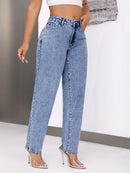 Mid-Rise Waist Jeans with Pockets - SELFTRITSS   