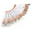 Set Of 11 Marble Makeup Brush - SELFTRITSS