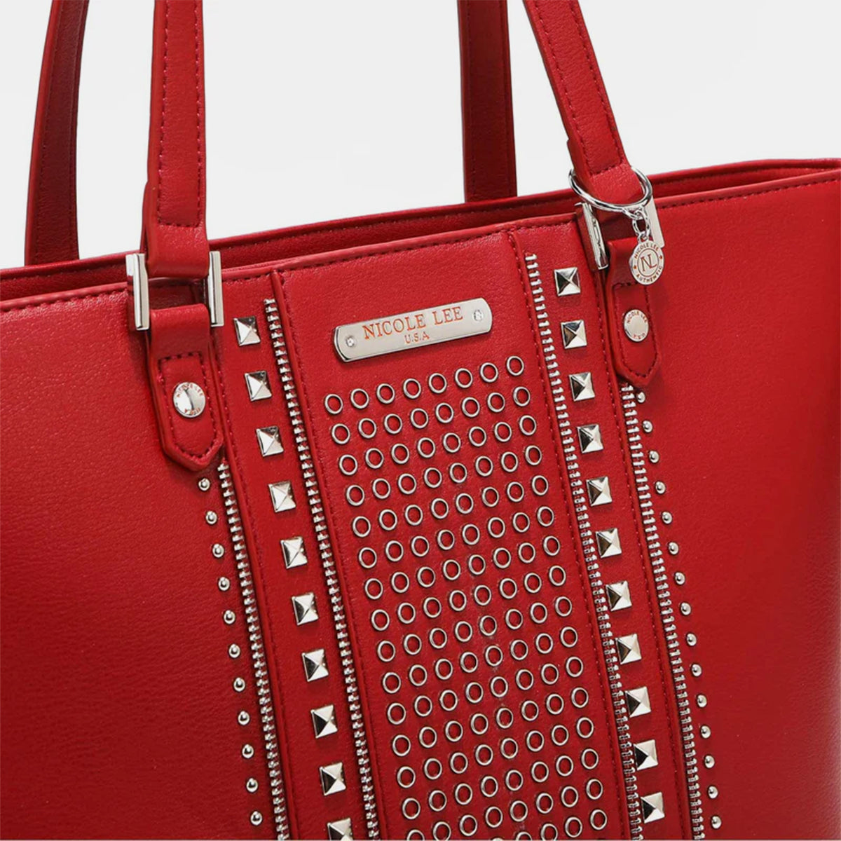 Nicole Lee USA Studded Decor Tote Bag - SELFTRITSS