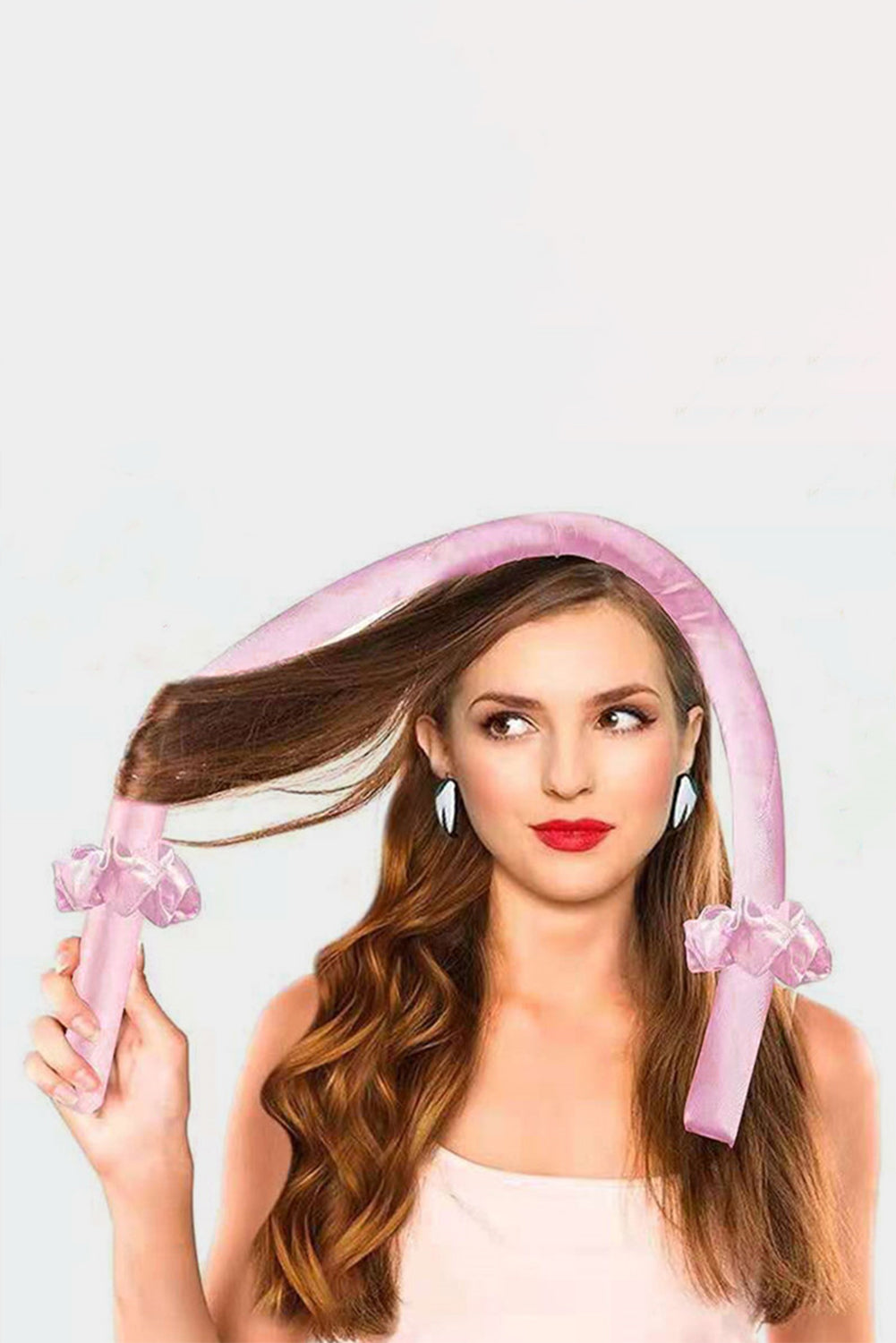 Pink Sponge Heatless Hair Curler Headband - SELFTRITSS