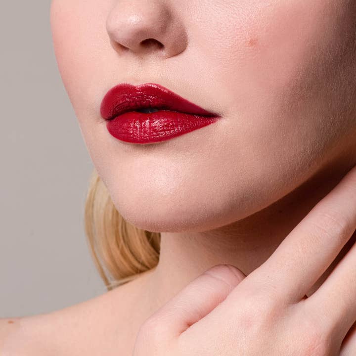 Natural Vegan Lipstick Game Changer Deep Cerise Red