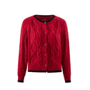 Women's Buttoned Crew Neck Cardigan - SELFTRITSS   