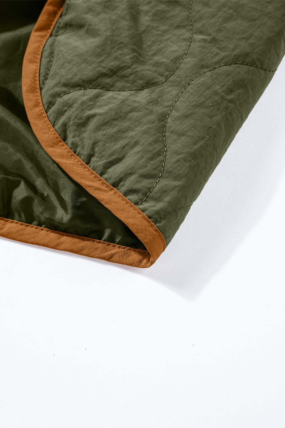 Green Stitching Quilted Drawstring Jacket - SELFTRITSS   