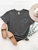 Letter Graphic Round Neck Short Sleeve T-Shirt - SELFTRITSS