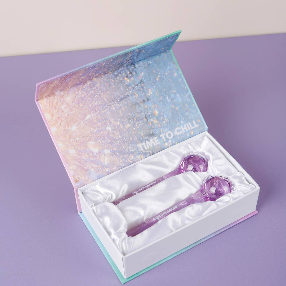 Ice Globes - Purple Glitter
