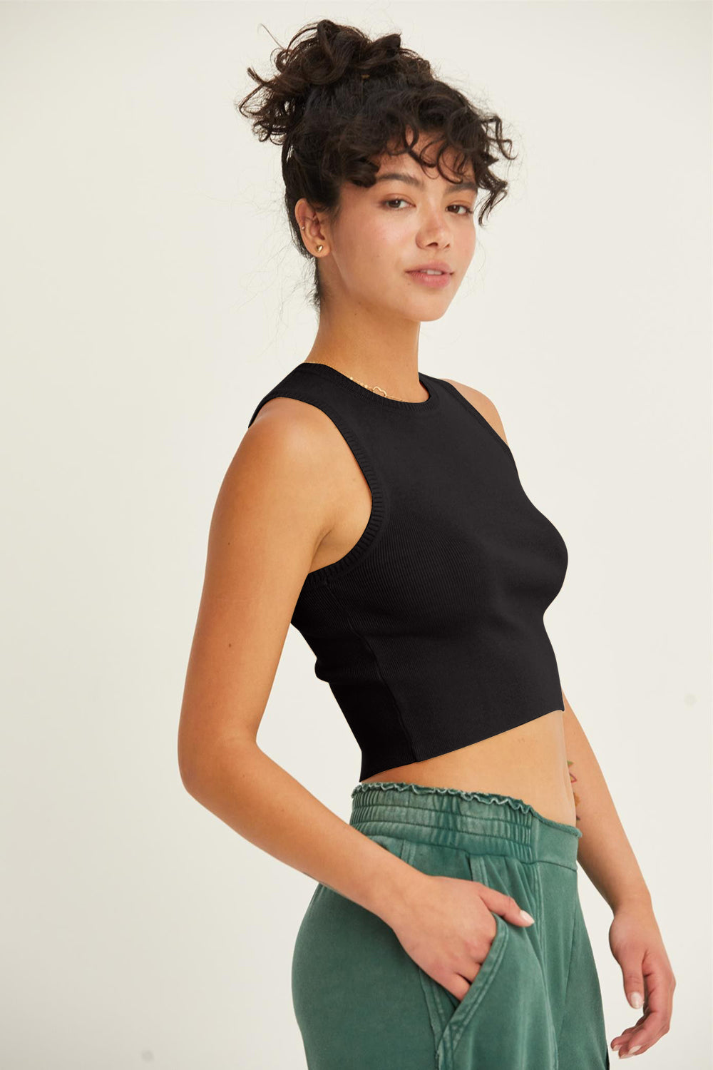 HYFVE Ribbed Knit Cropped Tank - SELFTRITSS   