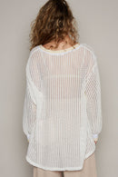 POL V-Neck Long Sleeve Crochet Top - SELFTRITSS