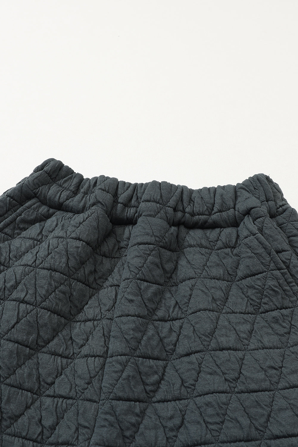 Dark Grey Solid Quilted Pullover and Pants Outfit - SELFTRITSS