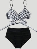 Tied Printed Spaghetti Strap Two-Piece Swim Set - SELFTRITSS