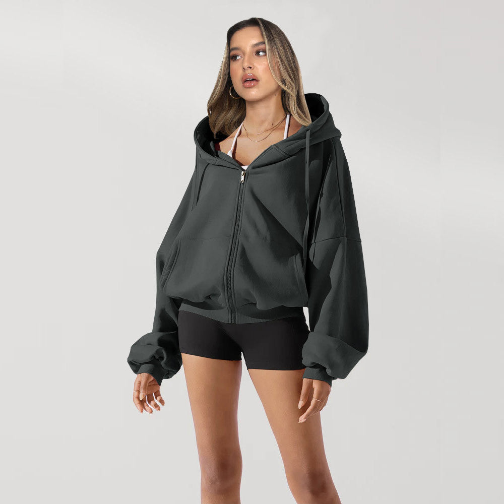 Women's Loose Hooded Sweatshirt - SELFTRITSS   