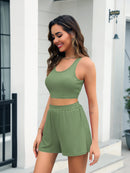 Scoop Neck Tank and Shorts Set - SELFTRITSS   