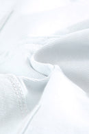 White Distressed Frayed Denim Shorts - SELFTRITSS