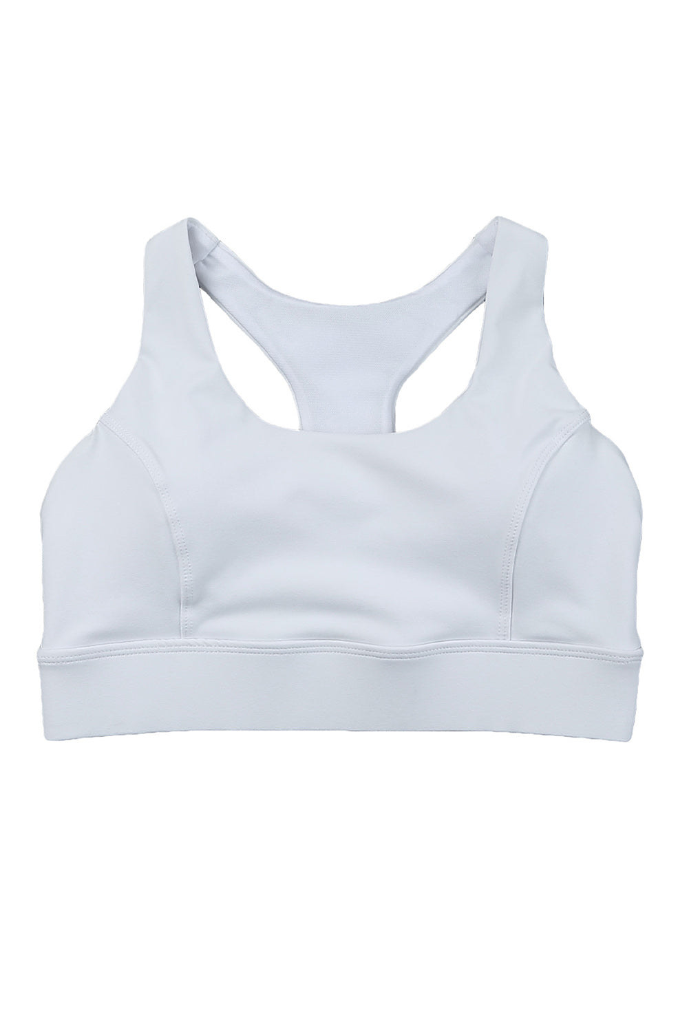 White Athletic Push Up Sports Bra - SELFTRITSS