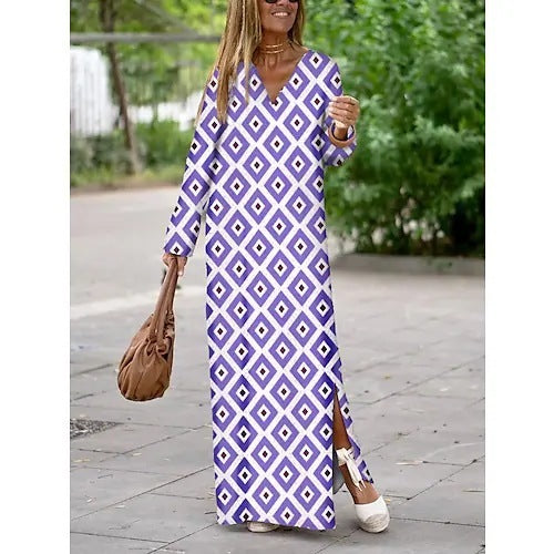 Modest Arabic Long Dress with Slit - SELFTRITSS   