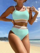 Scoop Neck Spaghetti Strap Two-Piece Swim Set - SELFTRITSS