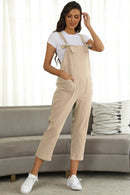 Full Size Square Neck Wide Strap Jumpsuit - SELFTRITSS   