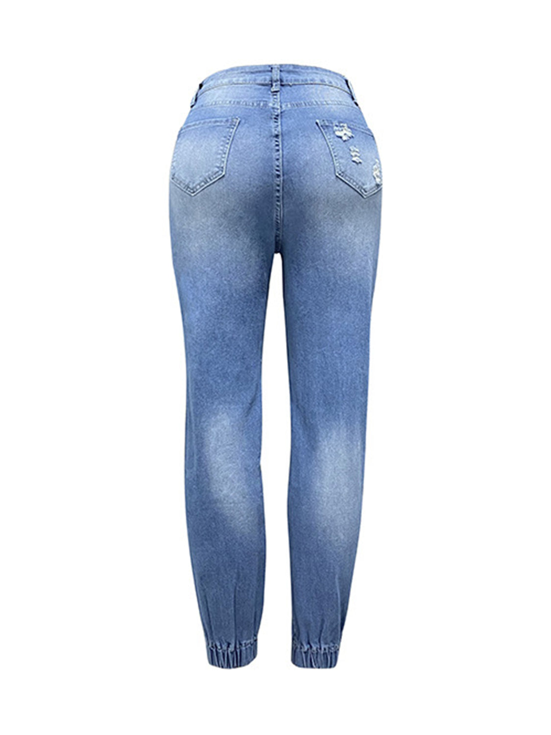Distressed Skinny Jeans with Pockets - SELFTRITSS