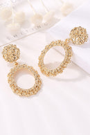 Gold Glittering Circle Dangle Earrings - SELFTRITSS   