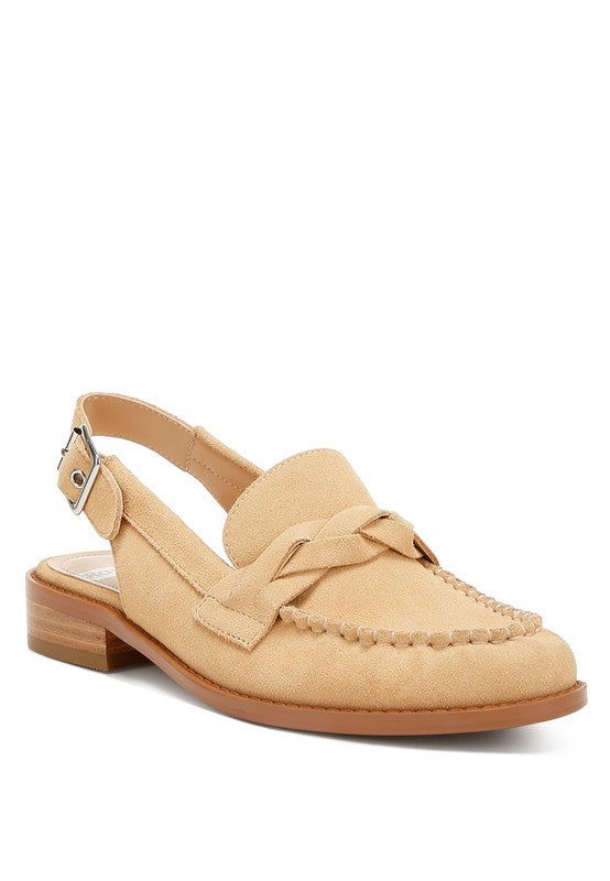 Nemykin Woven Strap Slingback Loafers - SELFTRITSS  