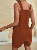 Full Size Scoop Neck Romper with Pockets - SELFTRITSS   