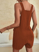 Full Size Scoop Neck Romper with Pockets - SELFTRITSS
