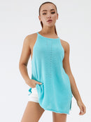 Round Neck Spaghetti Strap Sleeveless Cover Up - SELFTRITSS