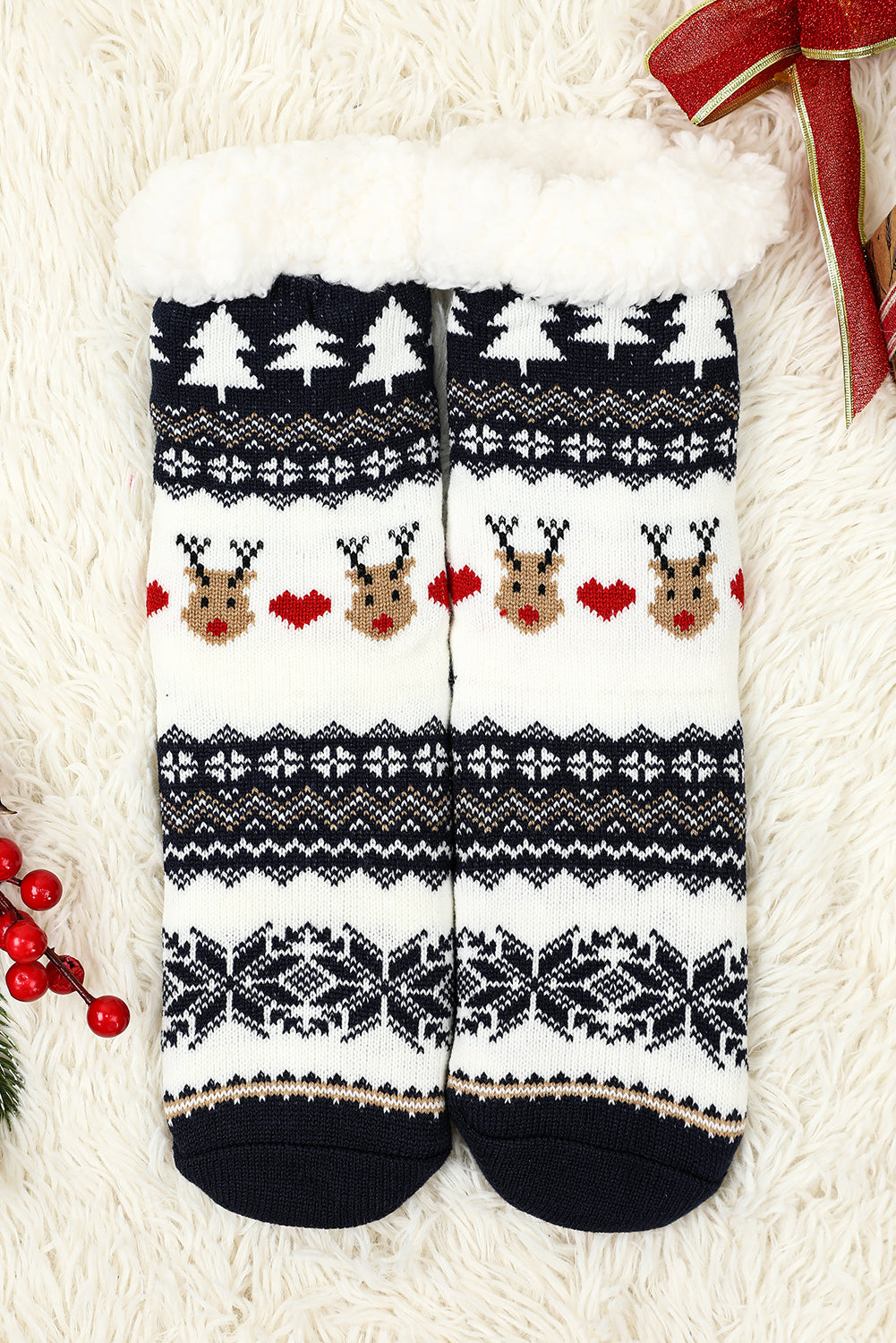 Black Christmas Flake Thermal Socks - SELFTRITSS