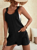 Full Size Scoop Neck Romper with Pockets - SELFTRITSS   