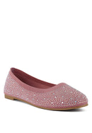 Splash Rhinestones Embellished Ballet Flats - SELFTRITSS  