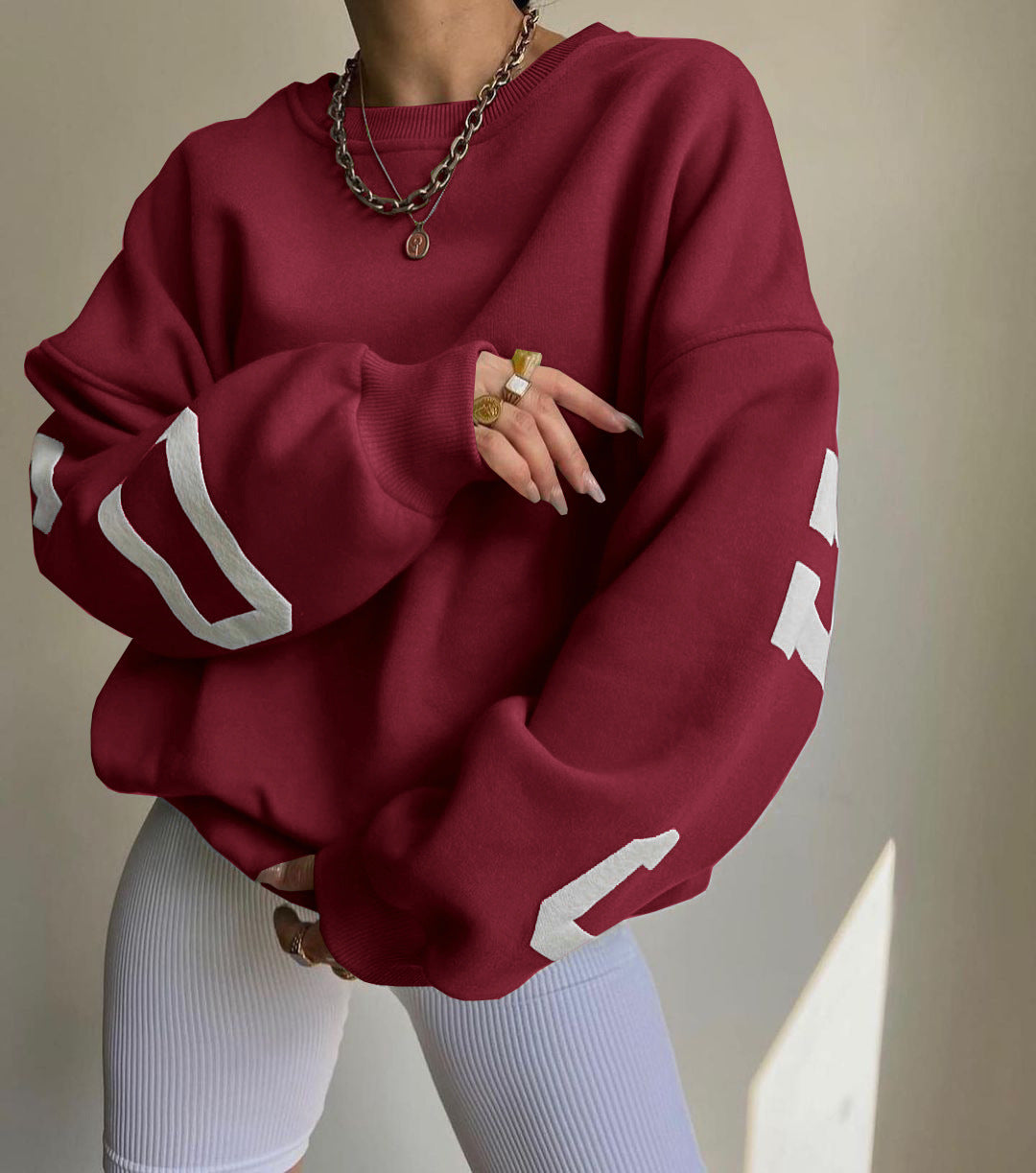 Women's Oversized Crew Neck Sweater - SELFTRITSS   