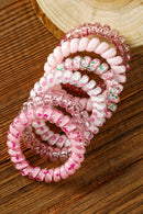 Pink Cute Gradient Starry Dotty Phone Cord Scrunchie Set - SELFTRITSS   