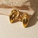 18K Gold-Plated Stud Earrings - SELFTRITSS   