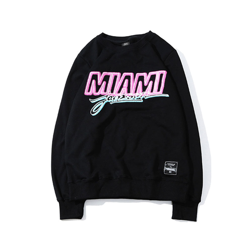 Pullover Sweatshirt Pink Letter Print