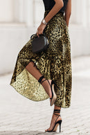 Smocked Waist Leopard Skirt - SELFTRITSS