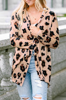 Leopard Printed Open Front Cardigan - SELFTRITSS   